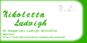 nikoletta ludvigh business card